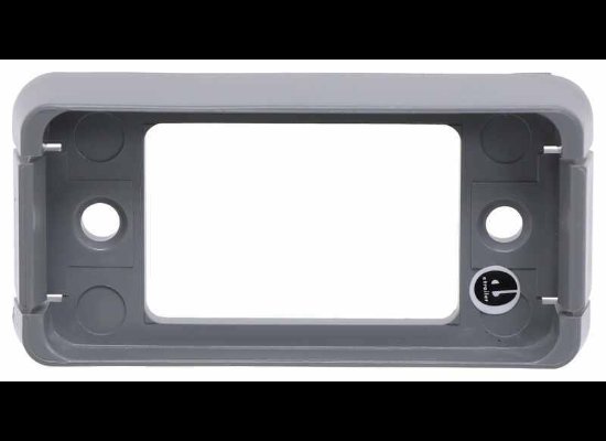 MOUNTING BRACKET FOR 2-1/2" TRAILER LIGHTS, GRAY, OPEN BACK, SURFACE MOUNT, WITH GASKET