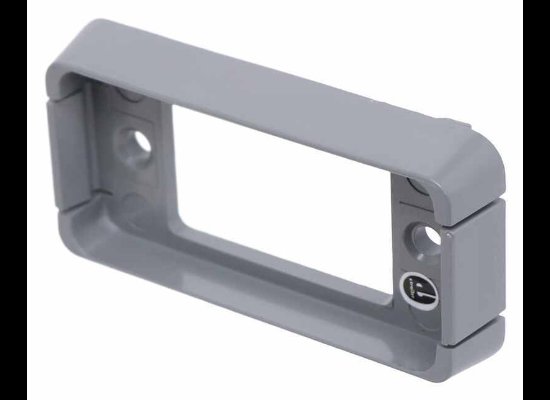MOUNTING BRACKET FOR 2-1/2" TRAILER LIGHTS, GRAY, OPEN BACK, SURFACE MOUNT, WITH GASKET