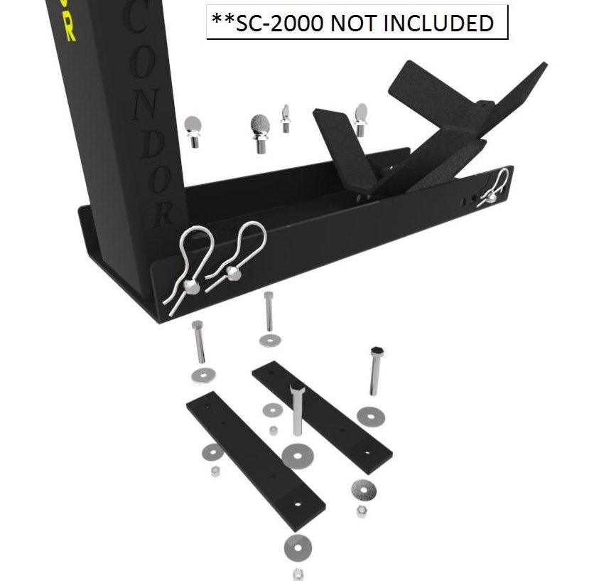 CONDOR ADDITIONAL TRAILER ONLY MOTORCYCLE CHOCK ADAPTER KIT, MOUNT KIT