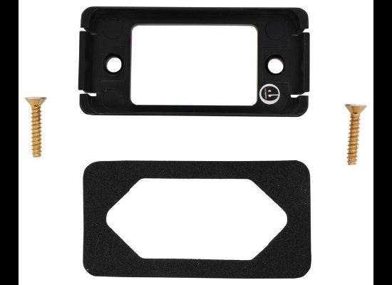 MOUNTING BRACKET FOR 2-1/2" TRAILER LIGHTS, BLACK, OPEN BACK, SURFACE MOUNT, WITH GASKET