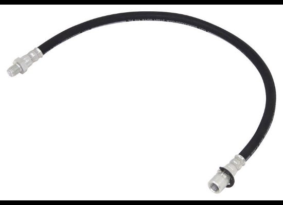 HYDRAULIC BRAKE LINE / RUBBER FLEX HOSE 11/32" ID X 3/8" OD , 3/8"-24 M/F FITTING, 20-1/2" LONG