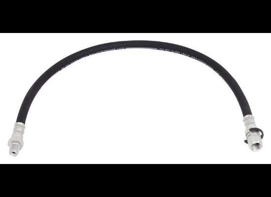 HYDRAULIC BRAKE LINE / RUBBER FLEX HOSE 11/32" ID X 3/8" OD , 3/8"-24 M/F FITTING, 20-1/2" LONG