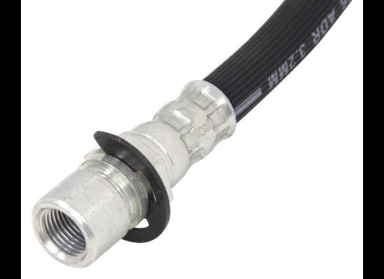 HYDRAULIC BRAKE LINE / RUBBER FLEX HOSE 11/32" ID X 3/8" OD , 3/8"-24 M/F FITTING, 20-1/2" LONG