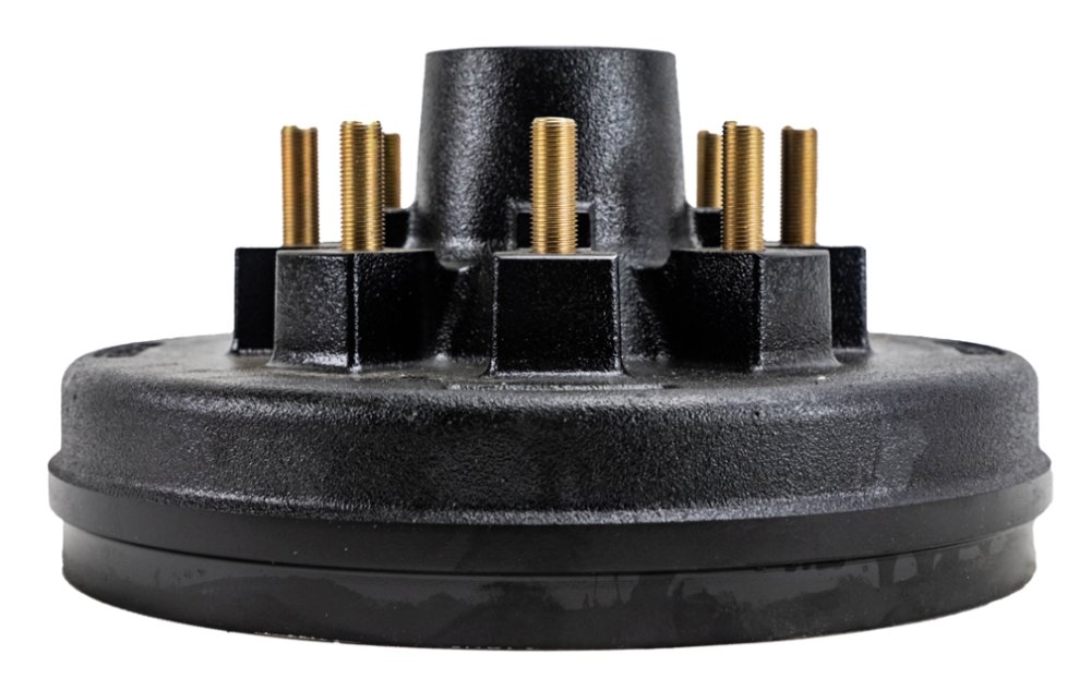 AXLETEK HUB & DRUM 12" - 8 LUG 8X6.5 , 5.2K - 7K AXLE 9/16" LUG STUDS - BULK DRUM