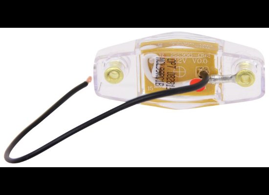 MINI RED LED CLEARANCE OR SIDE MARKER LIGHT, 1 DIODE, CLEAR LENS 2-1/2"Lx1-1/8"W