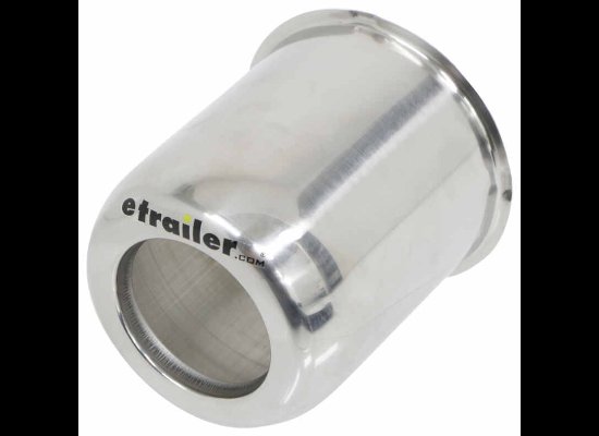 LIONSHEAD TRAILER WHEEL CENTER CAP WITH SNAP IN PLUG - 3.19" PILOT - STAINLESS STEEL