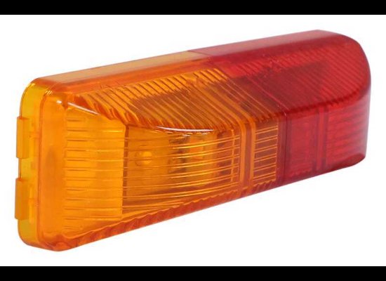 LED TRAILER FENDER LIGHT - 2 DIODES, AMBER AND RED LENS, CLEARANCE / MARKER 3-7/8" X 1-1/4"