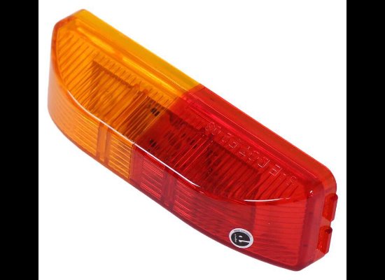 LED TRAILER FENDER LIGHT - 2 DIODES, AMBER AND RED LENS, CLEARANCE / MARKER 3-7/8" X 1-1/4"