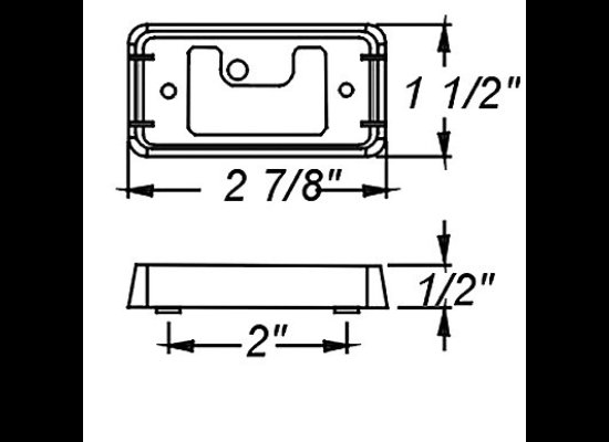 MOUNTING BRACKET FOR 2-1/2" TRAILER LIGHTS, CHROME, SELF GROUNDING, SURFACE MOUNT, WITH GASKET