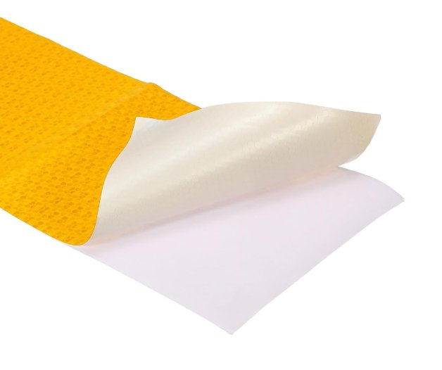 REFLECTIVE 4" TAPE, DOT CONSPICOUS, YELLOW / AMBER, HIGH VISABILITY - SOLD PER FT