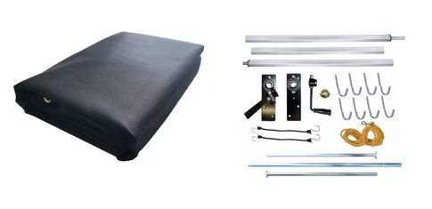 5'x12' ALUMINUM TARP SYSTEM KIT, WITH MESH TARP AND HARDWARE