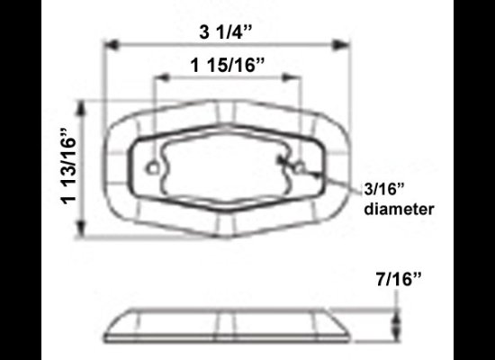 POLISHED CHROME RING BEZEL MOUNT FOR OPTRONICS MCL13 SERIES LED LIGHTS 3-1/4" x 1-13/16"
