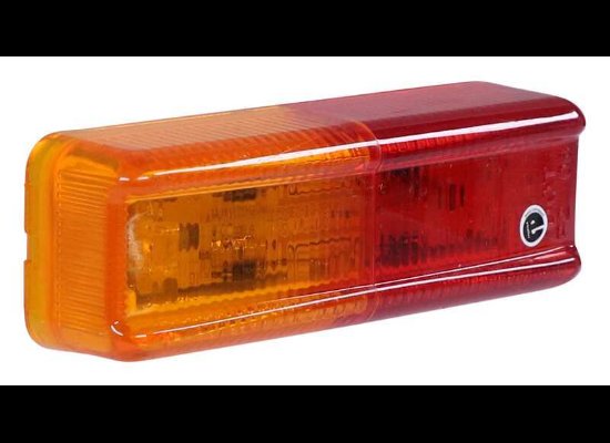 LED TRAILER FENDER LIGHT - 2 DIODES, AMBER AND RED LENS, CLEARANCE / MARKER 4" X 1"