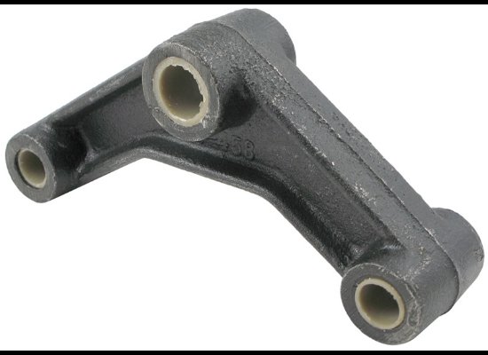 EQ-458 CURVED EQUALIZER FOR 1-3/4" DOUBE EYE SPRING, 6-1/4" LONG , 3/4" CENTER HOLE
