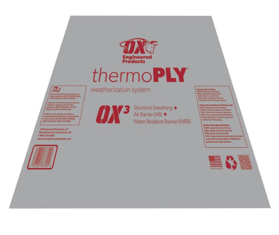 THERMO PLY WEATHER BARRIER SHEATHING, UNDERLAYMENT, ROOF SKIN