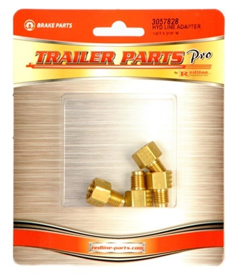 HYDRAULIC BRAKE LINE ADAPTER, 1/4" FEMALE TO 3/16" MALE - QTY 4 PER PACK