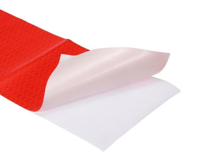 REFLECTIVE 4" TAPE, DOT CONSPICOUS, RED, HIGH VISABILITY - SOLD PER FT