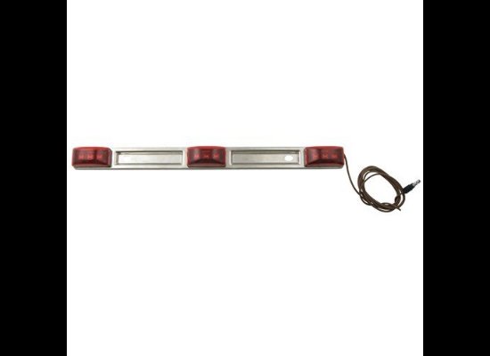 IDENTIFICATION ID CLEARANCE LIGHT BAR FOR TRAILERS OVER 80" WIDE, SUBMERSIBLE, RED, 9 LEDS