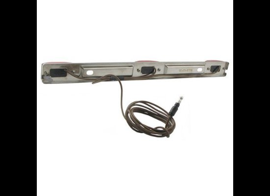 IDENTIFICATION ID CLEARANCE LIGHT BAR FOR TRAILERS OVER 80" WIDE, SUBMERSIBLE, RED, 9 LEDS