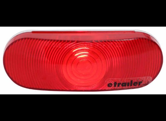 OPTRONICS TRAILER TAIL LIGHT - STOP, TURN, TAIL, SUBMERSABLE, RED LENS, OVAL