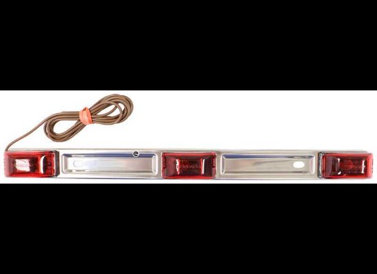 IDENTIFICATION ID CLEARANCE LIGHT BAR, TRAILERS OVER 80" WIDE, SUBMERSIBLE, RED, INCANDESCENT