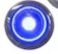 TECNIQ MINI CLEARANCE MARKER LIGHT 3/4" ROUND CLEAR LENS, BLUE LED W/ PIGTAIL & GROMMET 9" BULLET