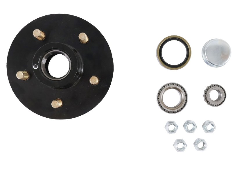IDLER HUB ASSEMBLY - 5 ON 4.5 5X4.5, FOR 2.5K AXLES, 1/2" STUDS