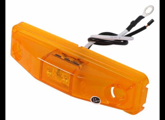 4-1/16" X 1-1/16" RECTANGLE AMBER MARKER LIGHT, 2 WIRE, 2 DIODE LED