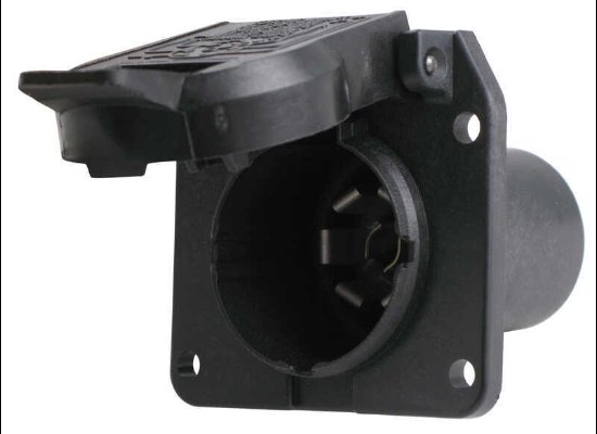 POLLAK REPLACEMENT 7-POLE, 7-WAY RV TRAILER CONNECTOR SOCKET - VEHICLE END
