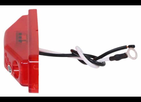 4-1/16" X 1-1/16" RECTANGLE RED MARKER LIGHT, 2 WIRE, 2 DIODE LED