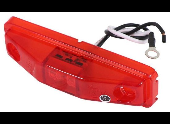 4-1/16" X 1-1/16" RECTANGLE RED MARKER LIGHT, 2 WIRE, 2 DIODE LED