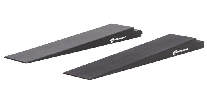 RACE RAMP - 5" H TRAILER RAMP, 4.3 DEGREE APPROACH ANGLE, NOTCH RAMP, 67"x14"x5"-2"
