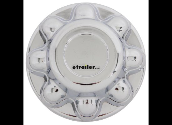 HUB COVER FOR TRAILER WHEELS ABS PLASTIC CHROME 8X6.5" 8 ON 6.5" 8 LUG