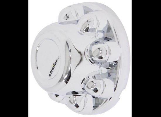 HUB COVER FOR TRAILER WHEELS ABS PLASTIC CHROME 8X6.5" 8 ON 6.5" 8 LUG