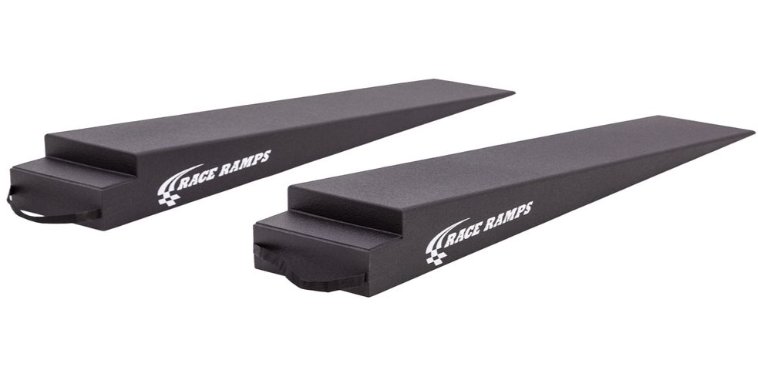 RACE RAMP - 7" H TRAILER RAMP, 5.5 DEGREE APPROACH ANGLE, NOTCH RAMP, 74"x14"x7"-2-1/2"