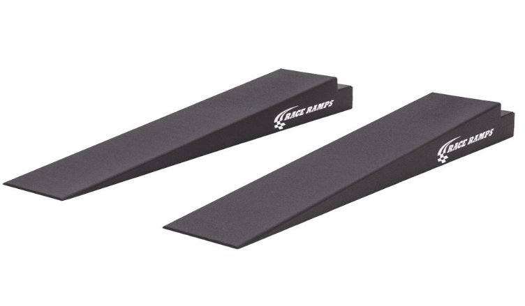 RACE RAMP - 7" H TRAILER RAMP, 5.5 DEGREE APPROACH ANGLE, NOTCH RAMP, 74"x14"x7"-2-1/2"