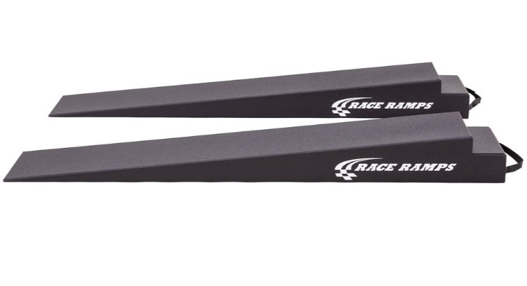 RACE RAMP - 7" H TRAILER RAMP, 5.5 DEGREE APPROACH ANGLE, NOTCH RAMP, 74"x14"x7"-2-1/2"