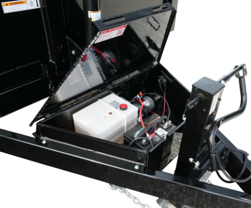 SURE-TRAC HYDRO DROP IN PUMP BOX ASSEMBLY W/ 110V CHARGER, TONGUE MOUNT, HD LOW PRO DUMP, 16' TLDD