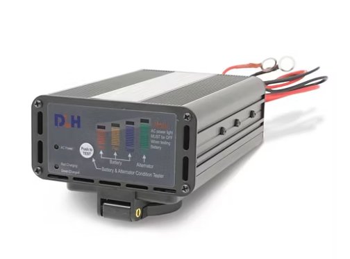 BATTERY CHARGER - COMMON ON DUMPS, 12V 8 AMP WITH TESTER, MAINTAINER, 120V AC INPUT