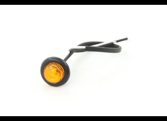 LED TRAILER MINI CLEARANCE AND SIDE MARKER 3/4" W/ GROMMET - 1 DIODE, AMBER LENS