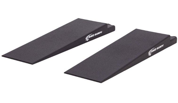 RACE RAMP - 4" H TRAILER RAMP, 5.5 DEGREE APPROACH ANGLE, NOTCH RAMP, 46"x14"x4"-2"