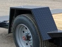 SURE-TRAC 12"X20"X39.5" SINGLE AXLE FENDER DTP STEEL, BLACK WITH BACKING PLATE