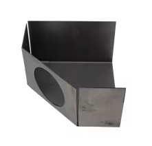 WELD ON STEEL LIGHT BOX HOUSING, CORNER 45* FOR 2" ROUND MARKER LIGHT, 4.75" LONG - RIGHT SIDE, PS