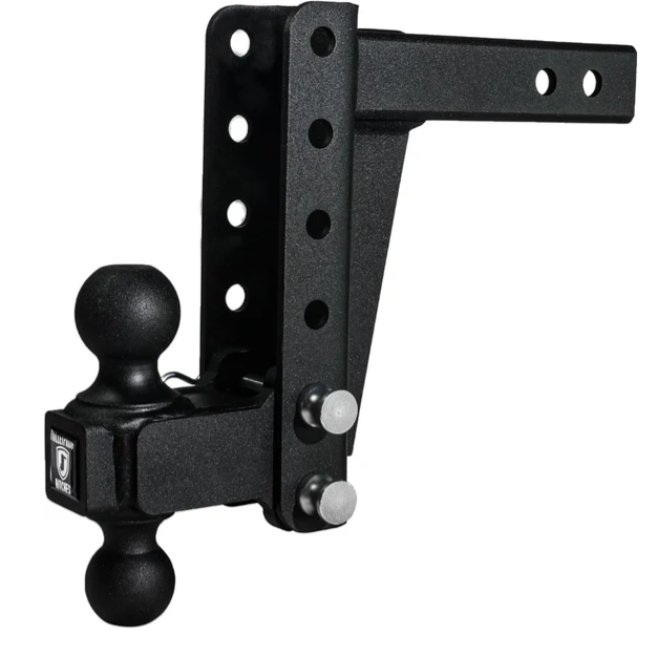 BULLETPROOF HITCHES 2-BALL MOUNT FOR 2" HITCH, 6" DROP, 6" RISE - 14K