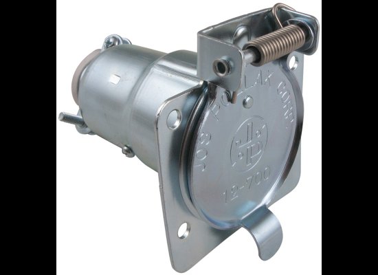 POLLAK METAL 7-WAY RV-STYLE TRAILER CONNECTOR SOCKET - VEHICLE END