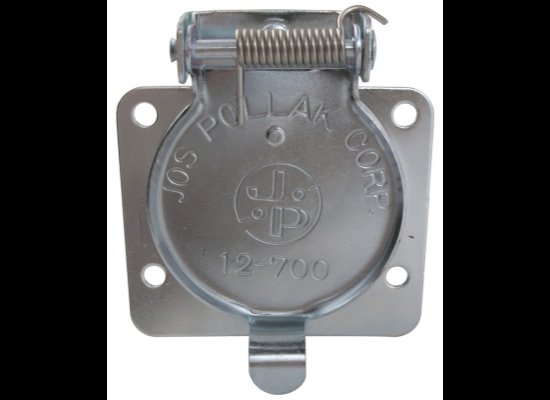 POLLAK METAL 7-WAY RV-STYLE TRAILER CONNECTOR SOCKET - VEHICLE END
