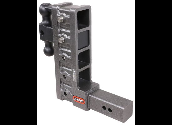 GEN-Y ADJUSTABLE 2-BALL MOUNT W/ STACKED RECEIVERS, 2-1/2" HITCH, 12" DROP OR RISE, 21K