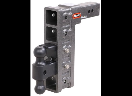GEN-Y ADJUSTABLE 2-BALL MOUNT W/ STACKED RECEIVERS, 2-1/2" HITCH, 12" DROP OR RISE, 21K