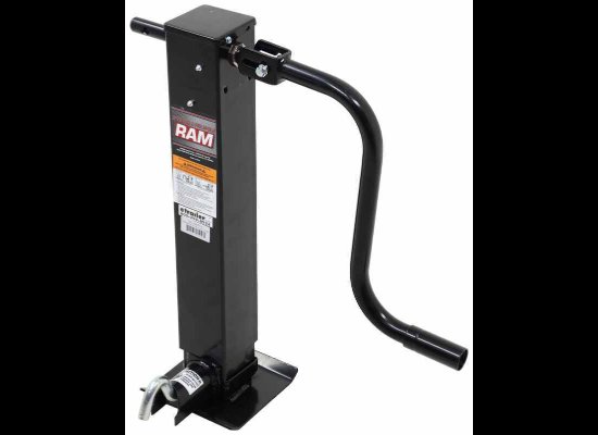 RAM SQUARE DIRECT WELD ON JACK, SPRING RETURN DROP LEG, 25-7/8" LIFT 10K LIFT , 12K SUPPORT,