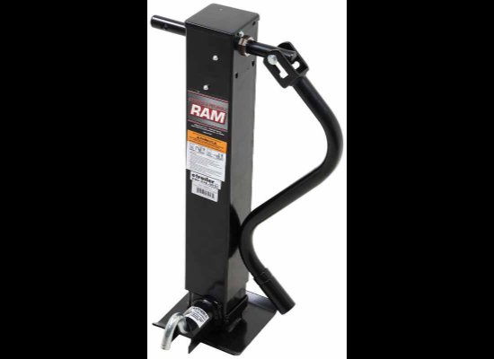 RAM SQUARE DIRECT WELD ON JACK, SPRING RETURN DROP LEG, 25-7/8" LIFT 10K LIFT , 12K SUPPORT,